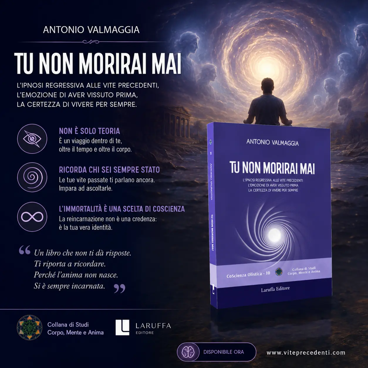 «Tu non morirai mai» di Antonio Valmaggia — Laruffa Editore